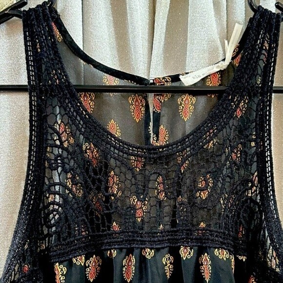 Blu Pepper Black Multicolor Geometric Boho Print Sleeveless Dress Size‎ Small - Picture 8 of 14